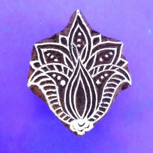 Jugendstil Blume Holz Hand geschnitzt Stempel Floral indischen Stoff Ton Keramik Print Block