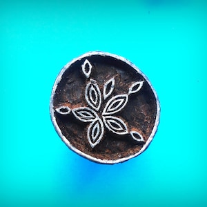 Sand Dollar Sea Urchin Wood Stamp Hand Carved Fabric Textile Indian Print Block