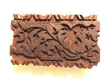 Indian Vintage Floral Stamp Geometric Printing Block Border for Textile Clay  Box 2