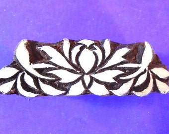 Classic Border Wood Flower Pottery Textile Stamp Hand Carved Indian Print Block