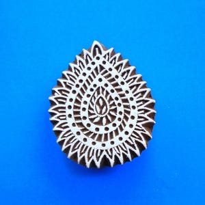 Hand Carved Indian Design Wood  Stamp Textile Fabric Clay Pottery henna  Print Block