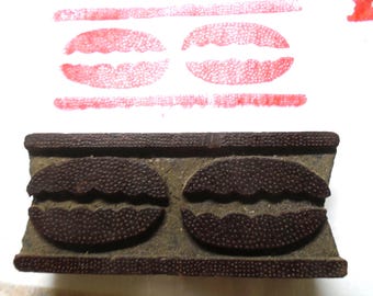 Abstract Antique Vintage Large Wood Textile Clay Border Stamp Hand Carved Old Indian Print Block (VBX1)