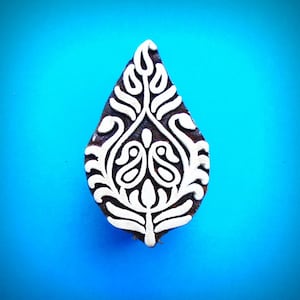 Hand Carved Stamp Paisley Block Printing Indian Floral  Textile Clay Fabric Pottery Ceramic Wood