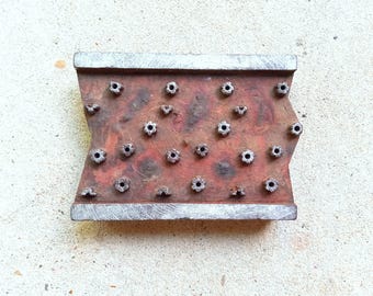 Antiquer Vintage Border Wood LineFlower Stamp Hand Carved Old Indian Print Block VBX4
