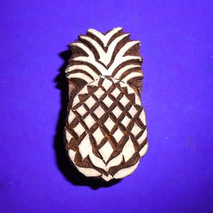 Ananas handgeschnitzte Holz Obst Stempel Keramik Textil Clay Stoff indischen Print-Block