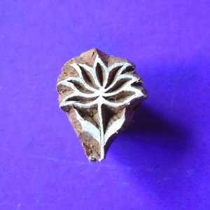Small Flower Hand Carved Wood Stamp Indian Printing Block