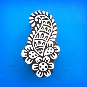 Abstract Flower Hand Carved Textile Pottery Fabric Clay Wood Stamp Indian Print Block