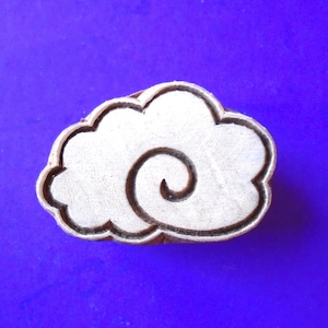 Cloud Stamp Hand Carved Wood Block Pottery Stamp Indian Textil Print Block