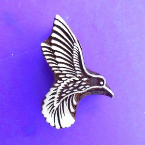 Humming Bird Pottery Stamp Hand Carved Fabric Textile Hummingbird Pottery Printing Block