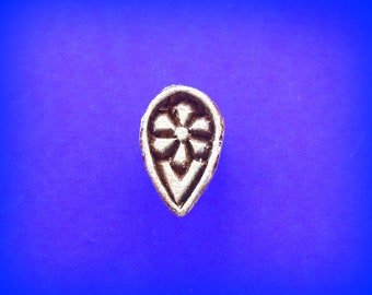 Tear Drop Small Flower Wooden pottery Henna Stamp Hand Carved Clay Fabric Textile Indian Print Block SMBX2