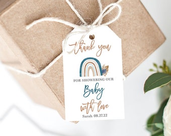 Boho Rainbow Boy Favor Tag