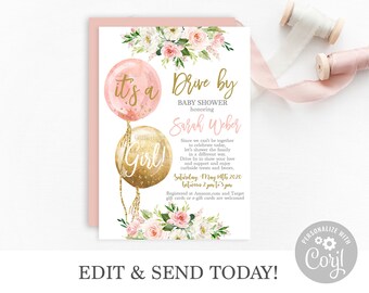 baby shower invitation girl  etsy