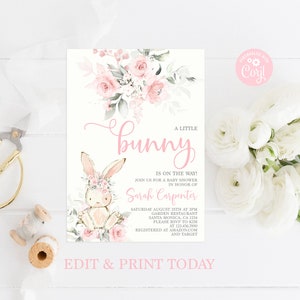 Bunny themed cheap baby shower