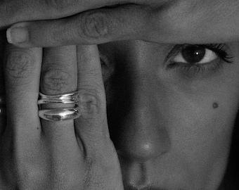 Handmade Chunky Sterling Silver Ring: Modern Bold Jewelry