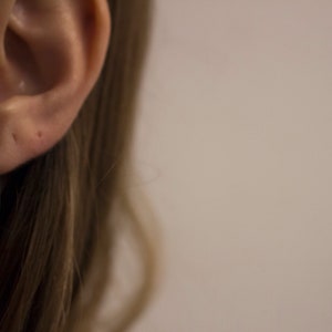 silver hoops, solid sterling silver earrings, modern earrings, organic earrings, contemporary earrings, fashion earrings, minimalist earring image 3