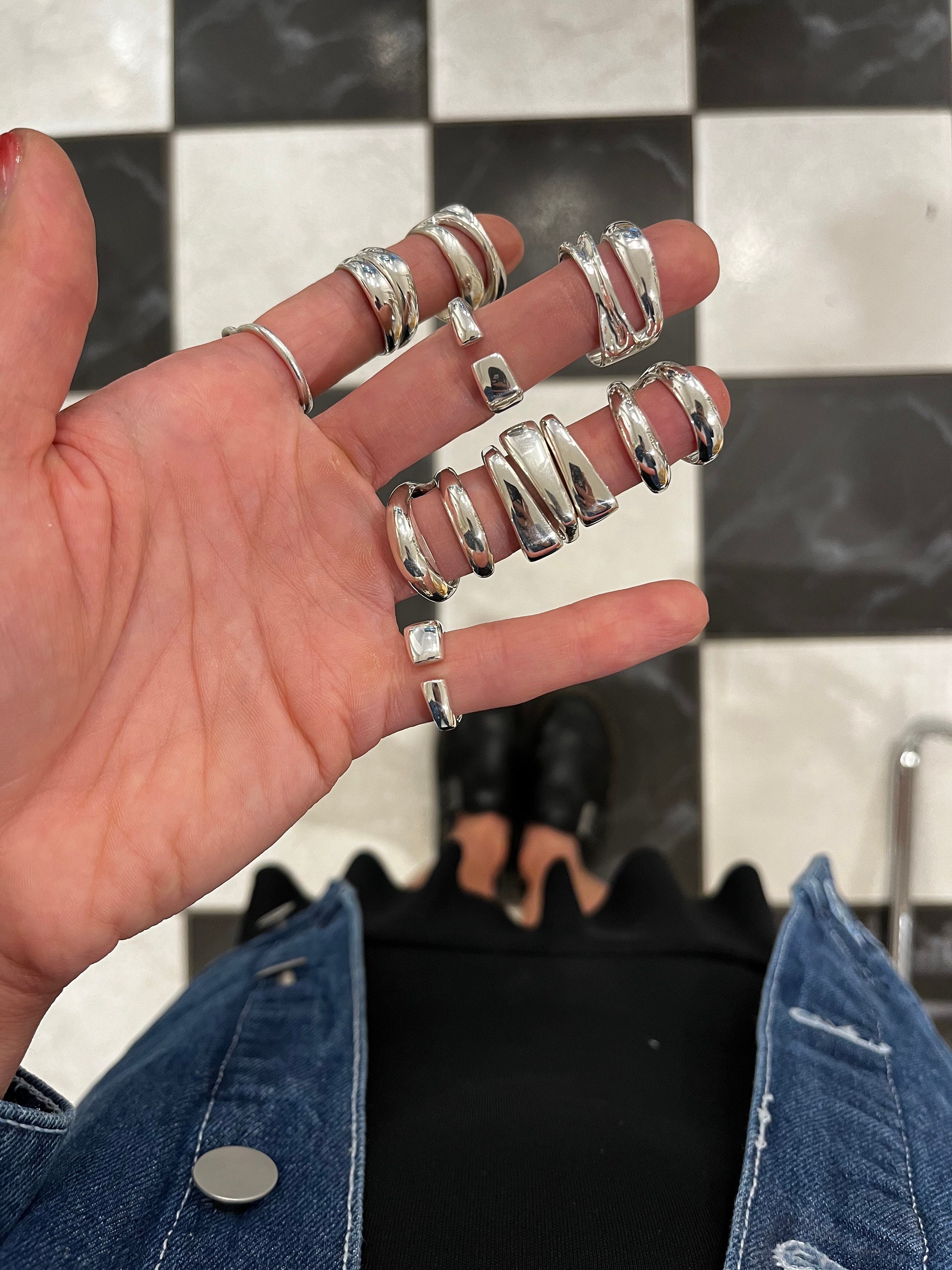 Double Solid Sterling Silver Ring/ Bold Chunky Ring Double Solid Sterling Silver Ring/ Bold Chunky Ring