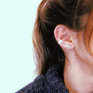 Ear crawler/ Minimalist earring/ Modern earring/ Contemporary earring/ Ear cuff/ Sterling silver ear climber/ One piece unique earring/ Gift image 4