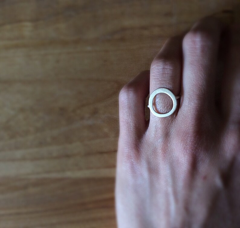 Circle ring/ Open circle ring/ Geometric ring/ Minimalist Etsy