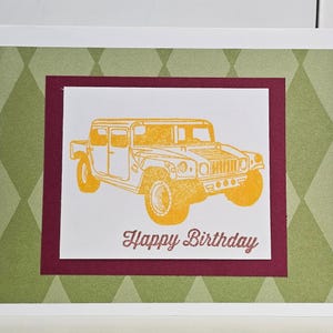 Hummer Jeep Cartão de Feliz Aniversário Masculino