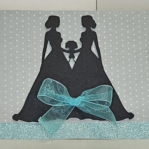 Tarjeta de aniversario de boda LGBTQ hecha a mano, diseño personalizable para mujer / Envío gratis / 4,25 x 5,5 pulgadas con sobre - Celebra el amor