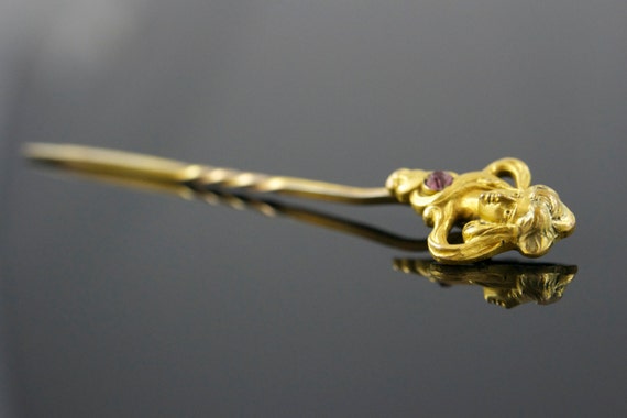 Fabulous, Gold Filled, Art Nouveau Stick Pin. - image 1