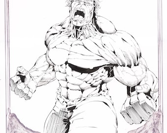 The Incredible Hulk! 11"X17" limited edition Autographed print.