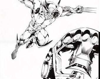 Wolverine Hunting Sentinels 11X17 limited edition autographed print
