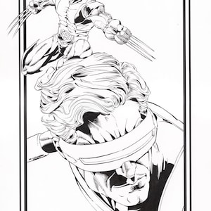 The X-Men Wolverine & Cyclops! 11&quot;X17&quot; limited edition autographed print.