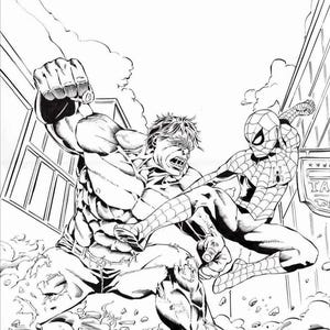 Spiderman Vs. The Incredible Hulk 11X17 limited edition autographed print