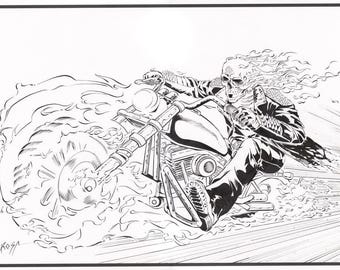 Ghost Rider 11"X17" limited edition autographed print.