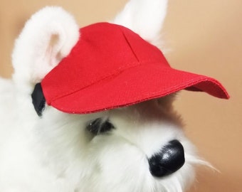 Dog Hat - Red Solid