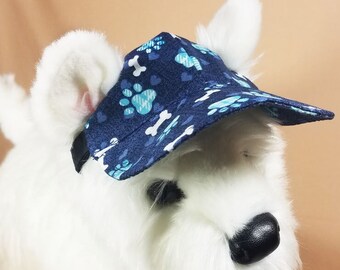 Dog Hat - Blue Paws