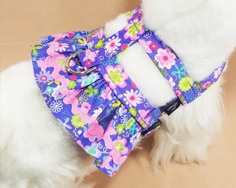 Dog Harness - Lavender Fancy Ruffle Easy-On Harness - 9 Sizes