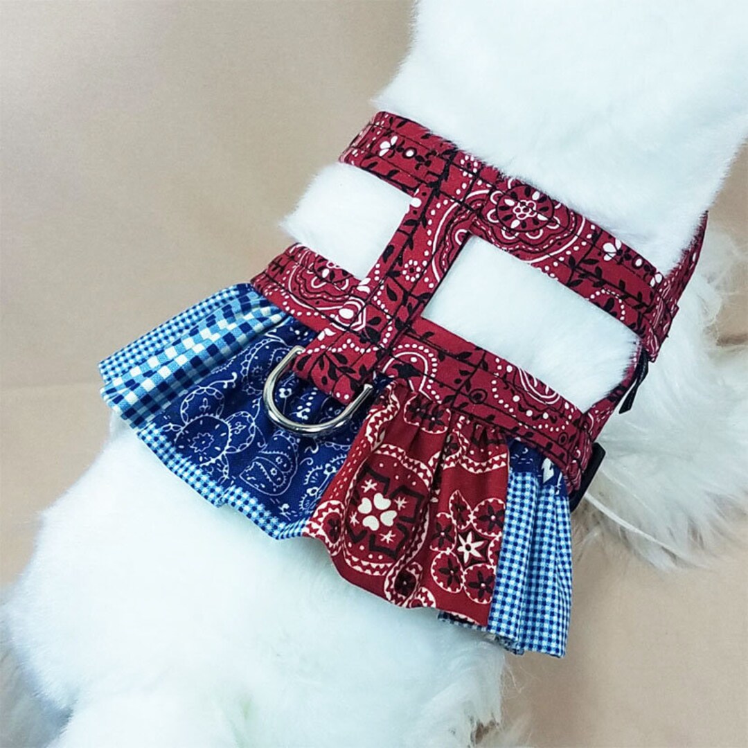 Dog Harness Bandana Fancy Ruffle Easyon Harness 9 Sizes Etsy