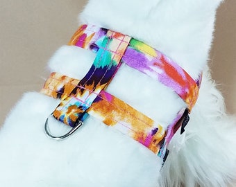 Dog Harness - Tie Dye Easy-On Dog Harness - 9 Sizes