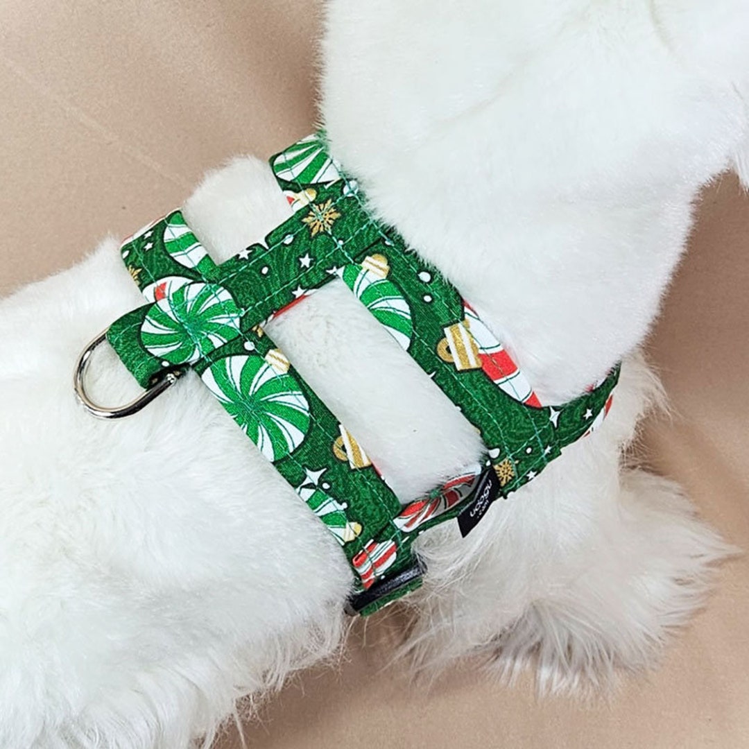 Dog Harness Peppermint Easyon Christmas Dog Harness 9 Etsy