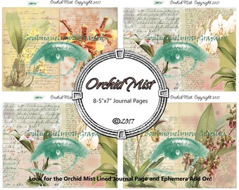 Orchid Mist  Digital Journal Pages DIGITAL DOWNLOAD ONLY!!!, Journal Kit, Glue Book, Flow Journal, Smash Book, Journal