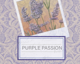 Purple Paper Passion Digital Junk Journal Kit- Journal Pages, Ephemera, and Solid Backgrounds