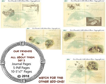Vintage Junk Journal - Our Friends & All About Them SET 3....... Journal Pages - Junk Journal - Journal Kit - Writing Journal - Smash Book