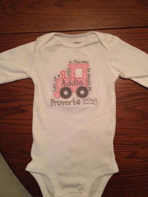 Baby Bodysuit Girl Train