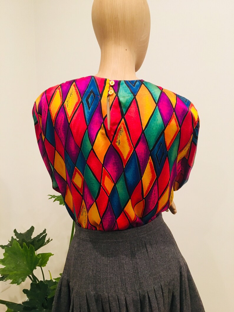 Escada 90s silk blouse .