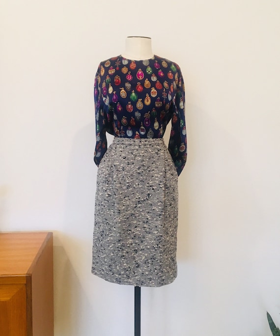 Valentino Skirt / Vintage Valentino / Boucle Skir