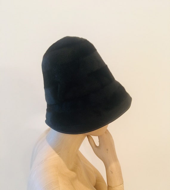 20s hat / Faux Fur Hat / Vintage 20s Hat / Crysta… - image 3