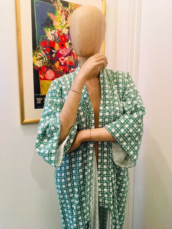 Vintage Cotton Kimono / Unisex Kimono / 70s Kimono - image 1