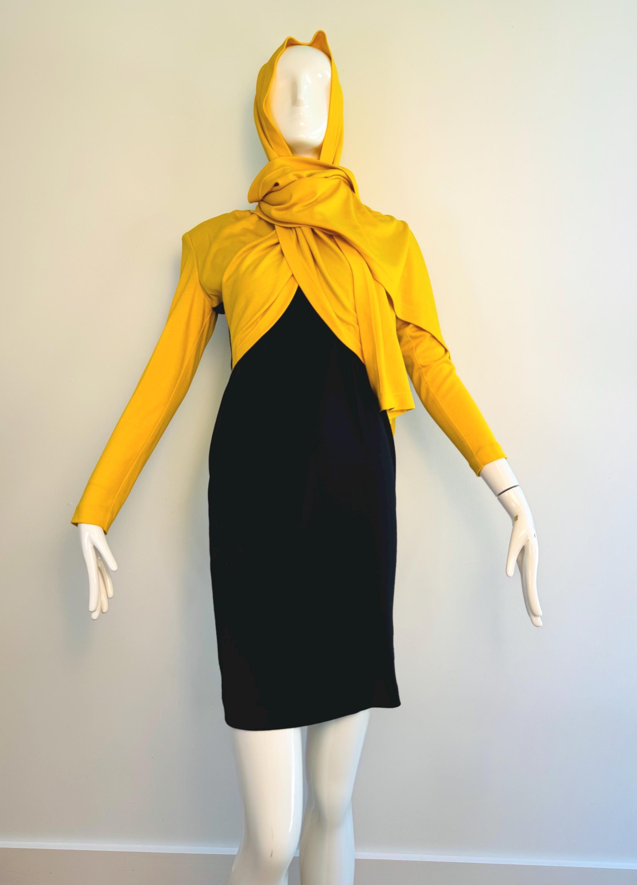 Rare Patrick Kelly Yellow and Black Shift Dress Rare Patrick Kelly Yellow and Black Shift Dress