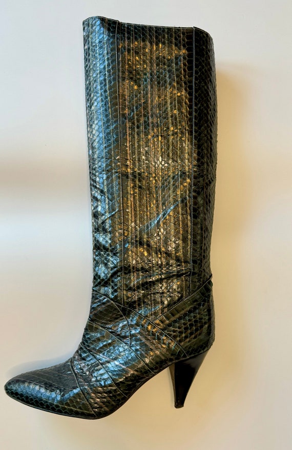 Disco Era Snake Skin Tall Boots