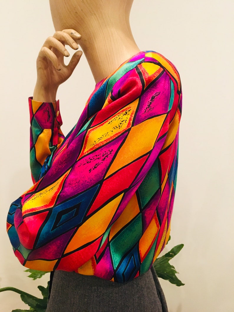Escada 90s silk blouse .