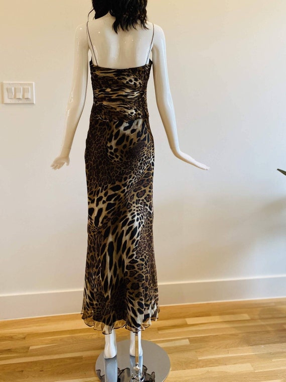 Sexy Animal Print Silk Maxi Spaghetti AStraps wit… - image 5