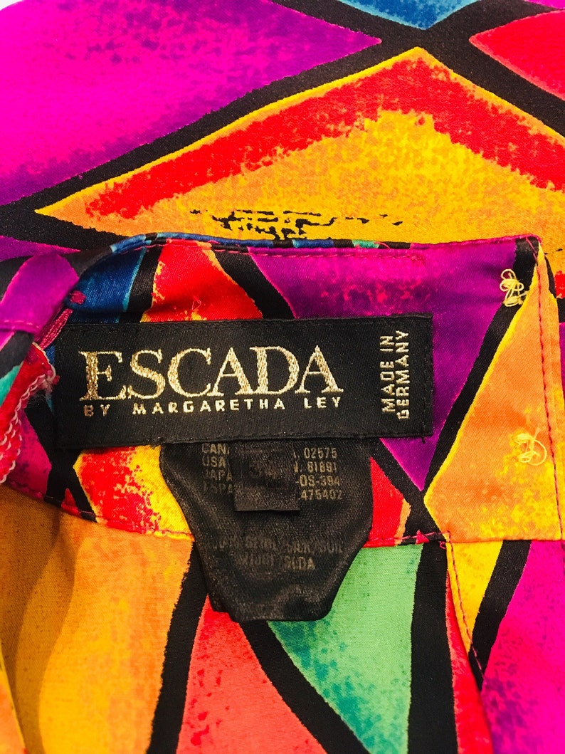Escada 90s silk blouse .