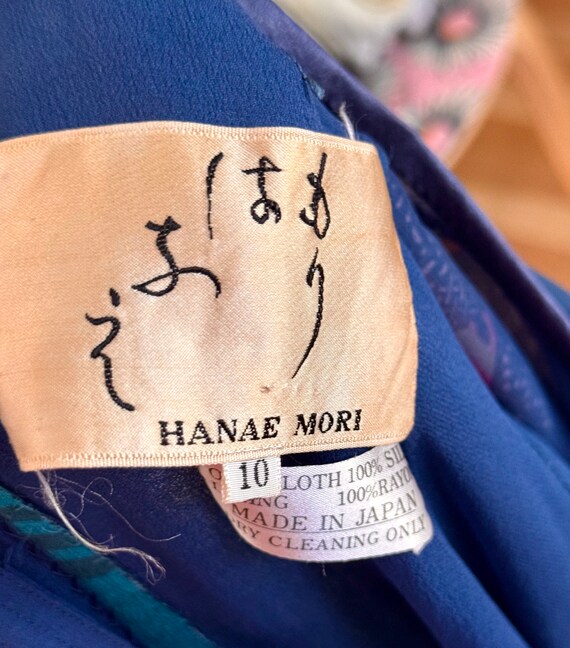 Stunning 70s Hanae Mori Couture Silk Chiffon Floral Print